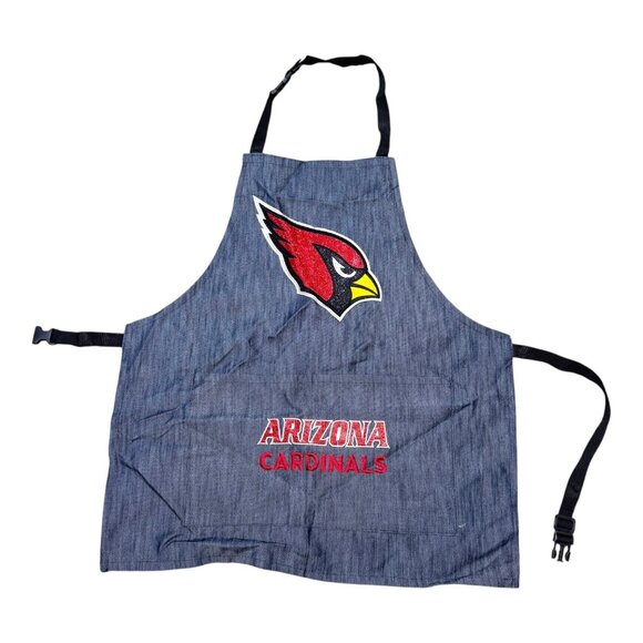 Vintage Arizona Cardinals Denim Apron Jean Adjustable & Pockets BBQ Tailgating - Picture 1 of 5